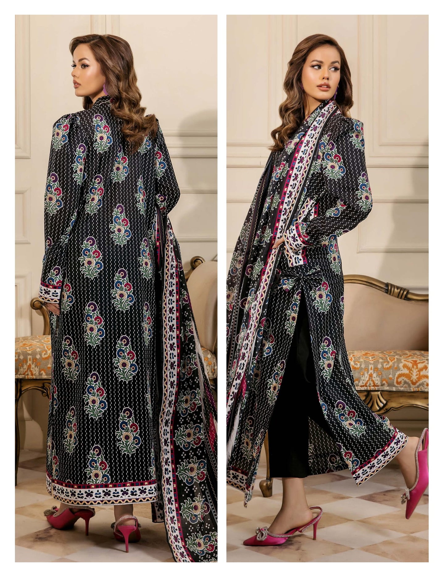 PARAHA UNSTITCHED 3 PIECE PRINTED LAWN COLLECTION VOL-24