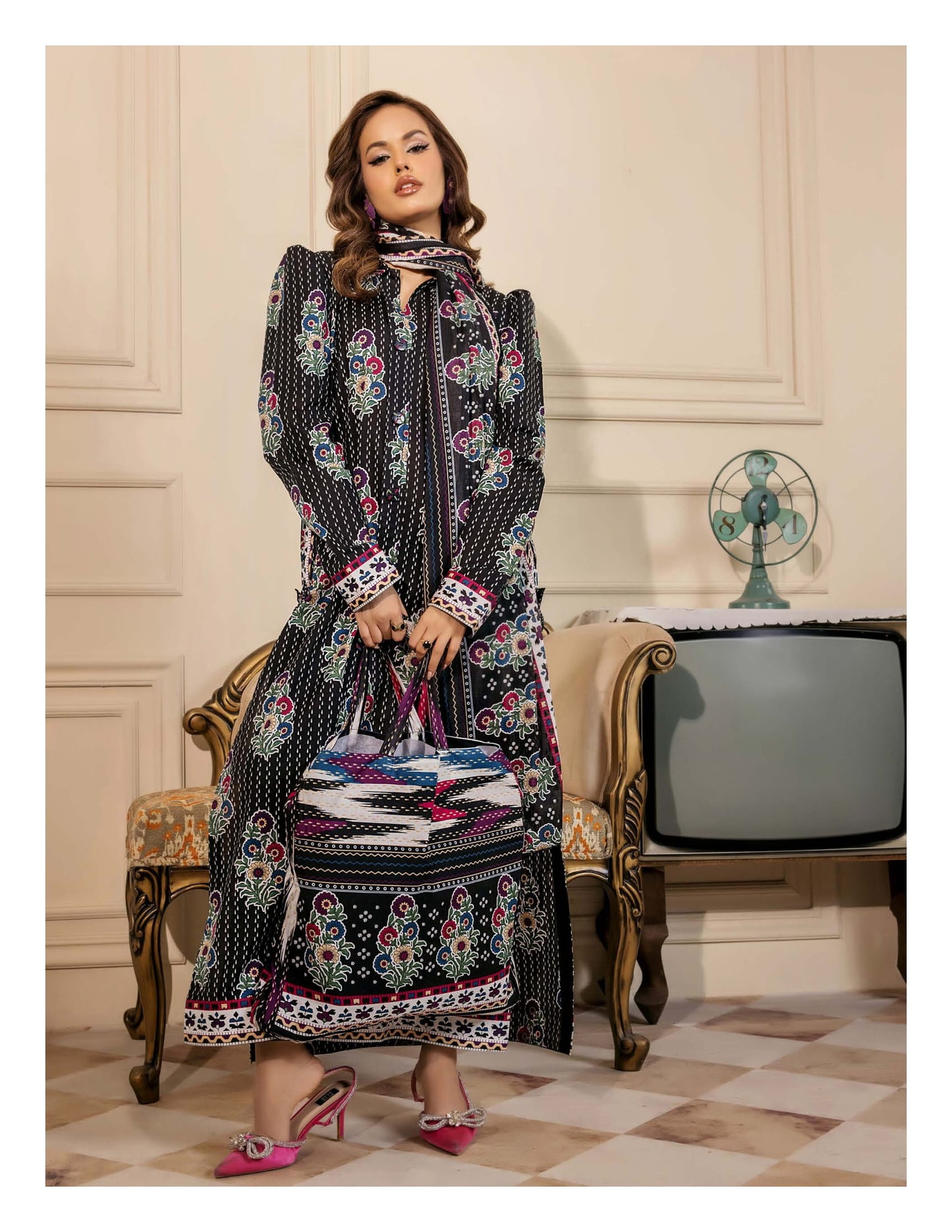 PARAHA UNSTITCHED 3 PIECE PRINTED LAWN COLLECTION VOL-24