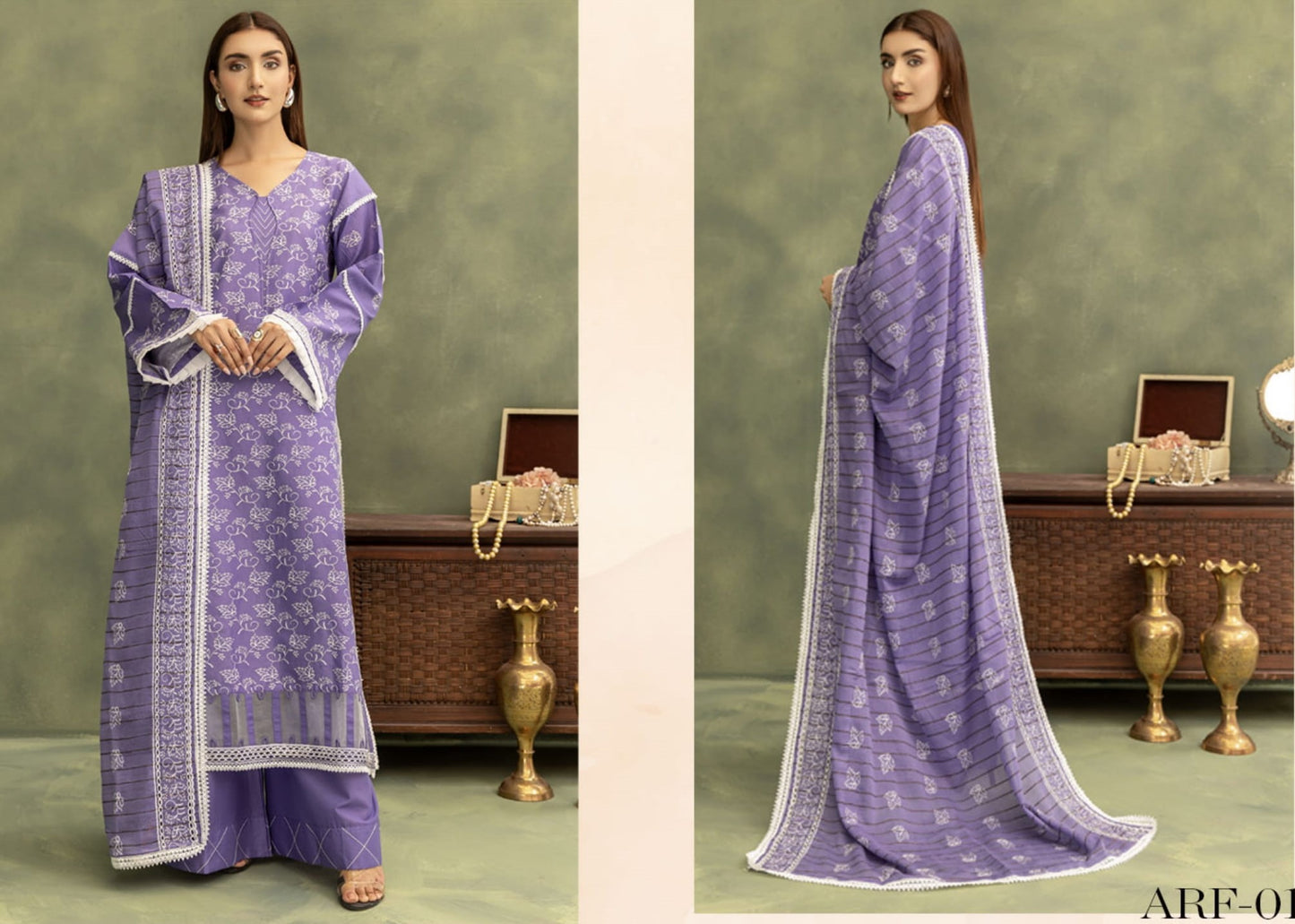 ARFA UNSTITCHED 3 PCS EMBROIDERED COLLECTION