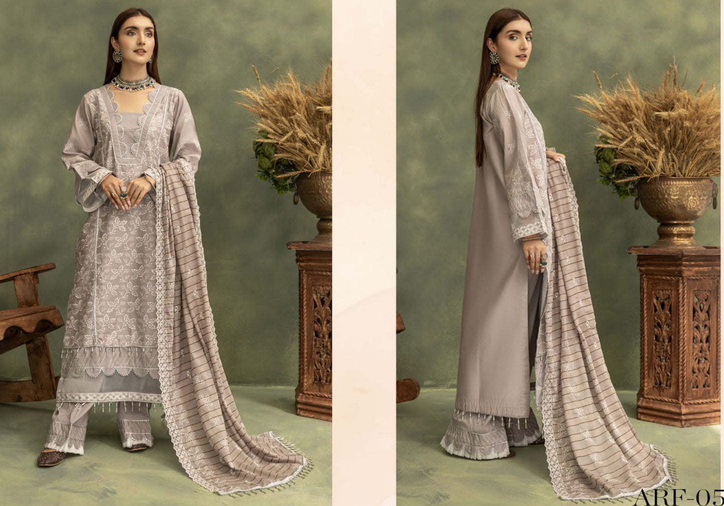 ARFA UNSTITCHED 3 PCS EMBROIDERED COLLECTION