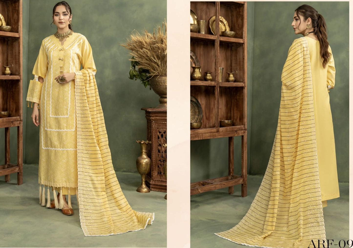 ARFA UNSTITCHED 3 PCS EMBROIDERED COLLECTION