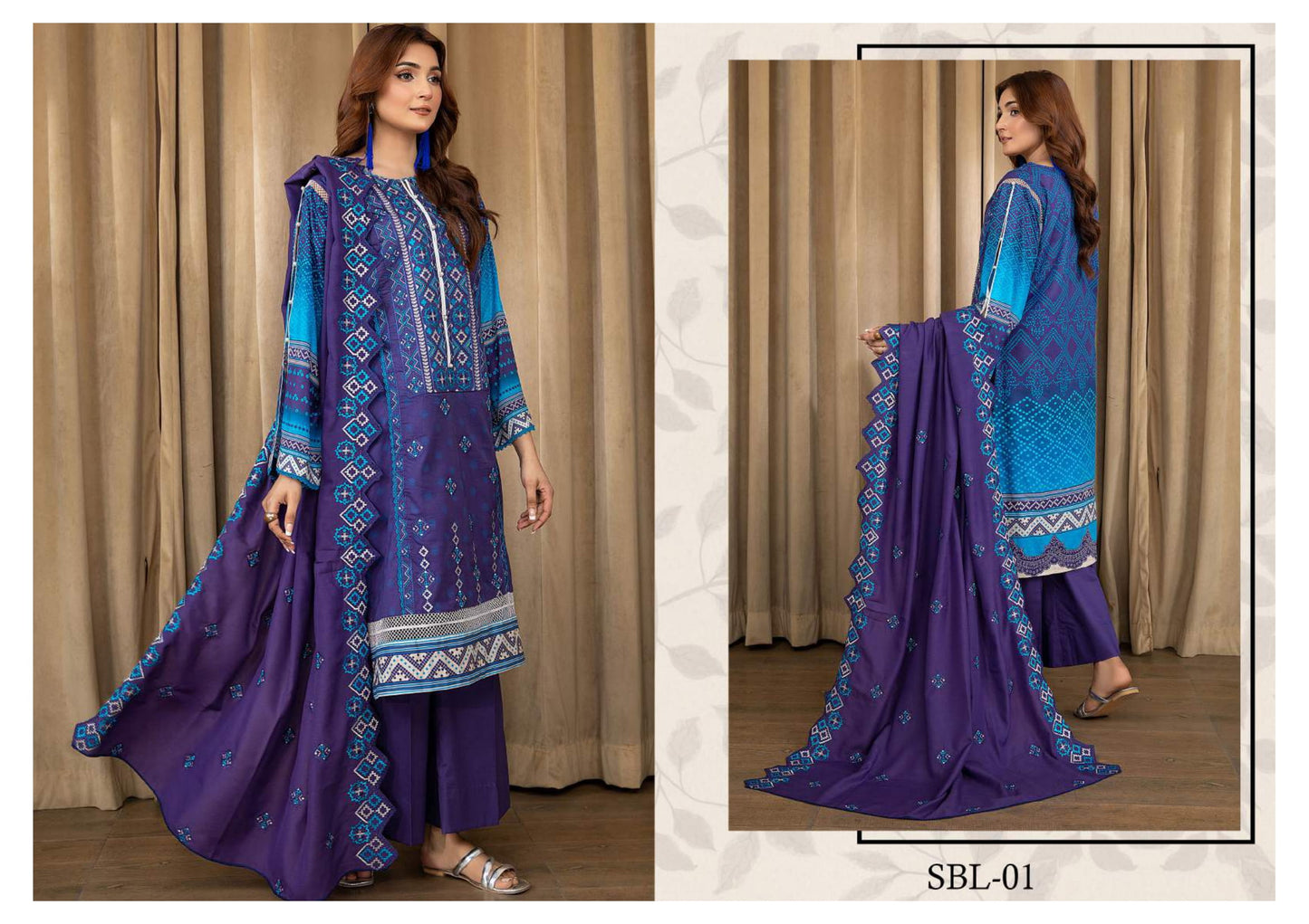 BLISS UNSTITCHED EMBROIDERED 3PCS COLLECTION