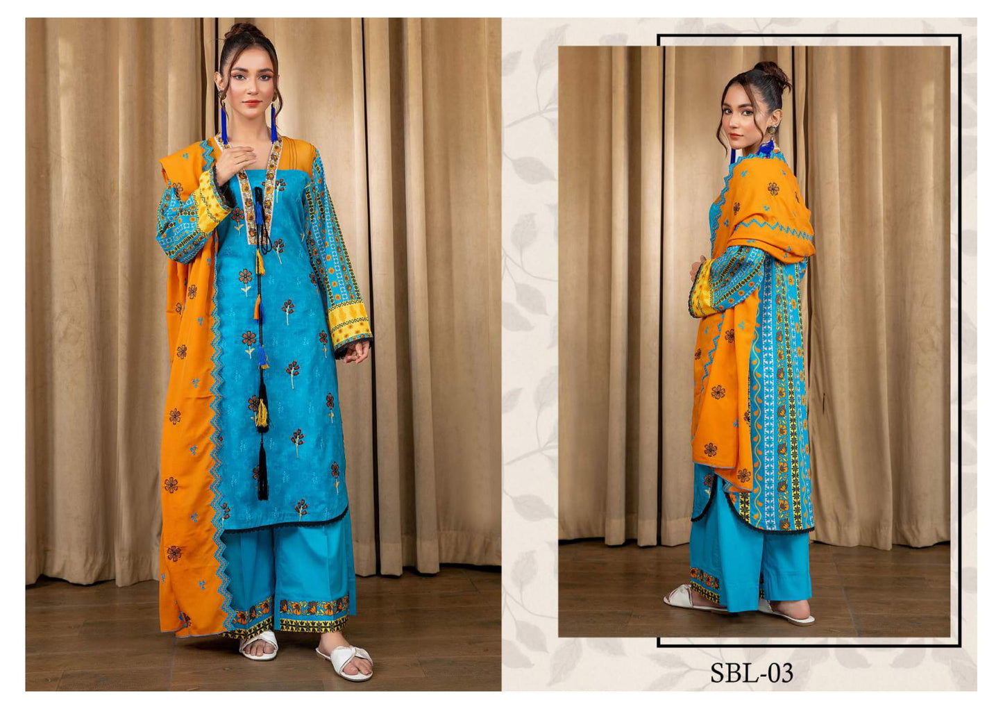 BLISS UNSTITCHED EMBROIDERED 3PCS COLLECTION