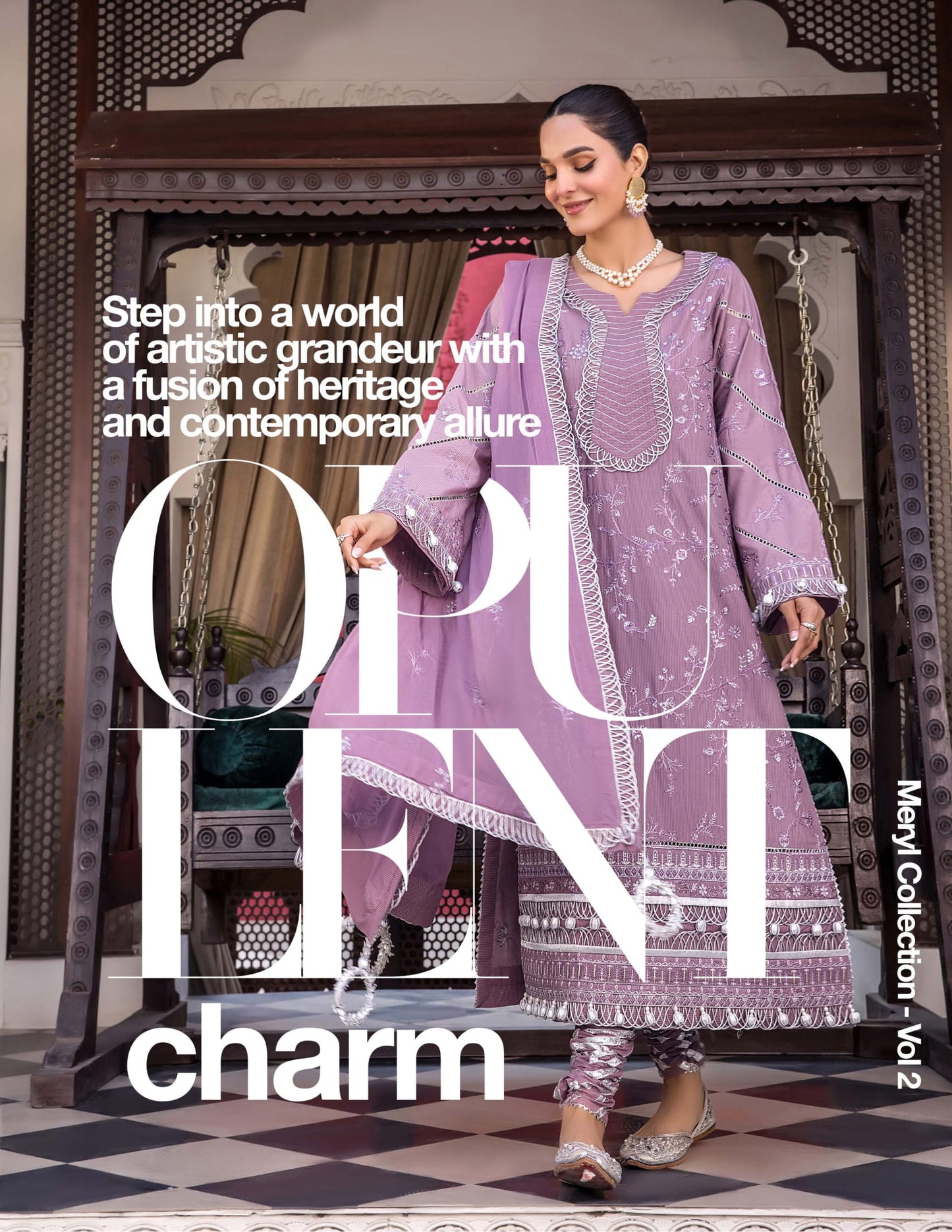 MERYL VOLUME 2 UNSTITCHED LAWN EMBROIDERED COLLECTION