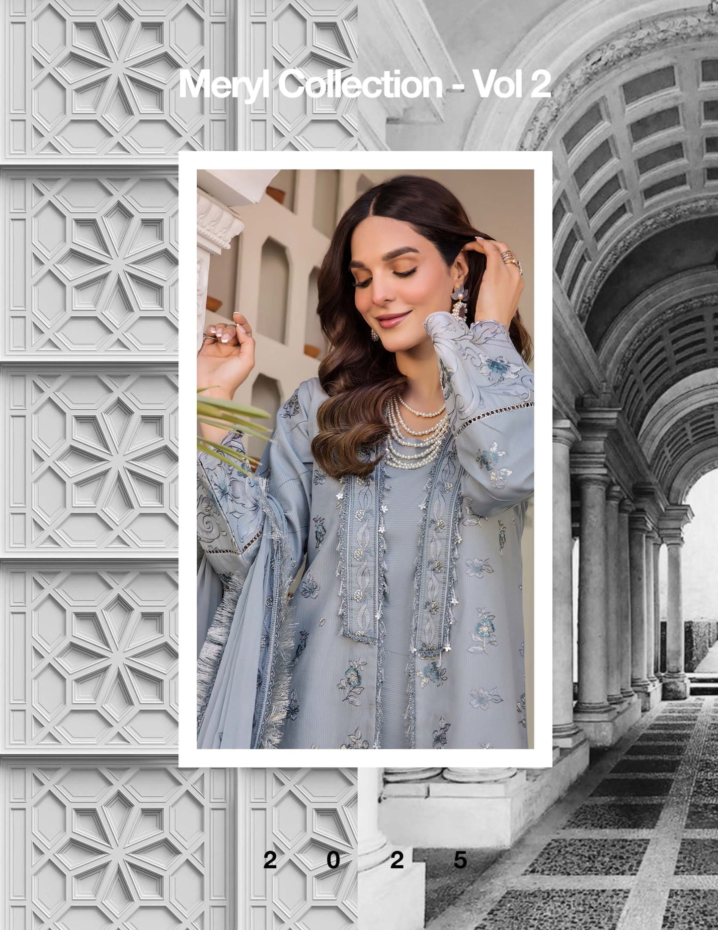 MERYL VOLUME 2 UNSTITCHED LAWN EMBROIDERED COLLECTION