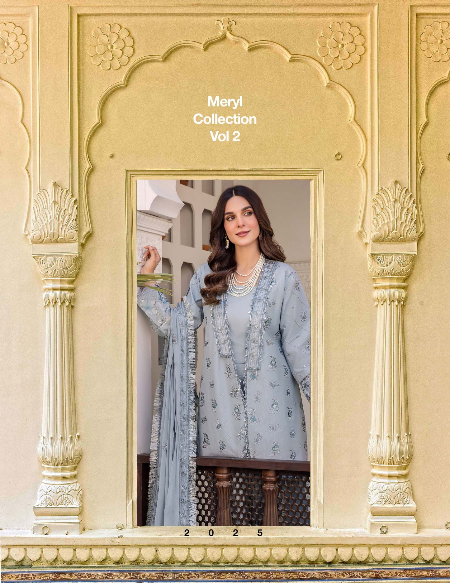 MERYL VOLUME 2 UNSTITCHED LAWN EMBROIDERED COLLECTION