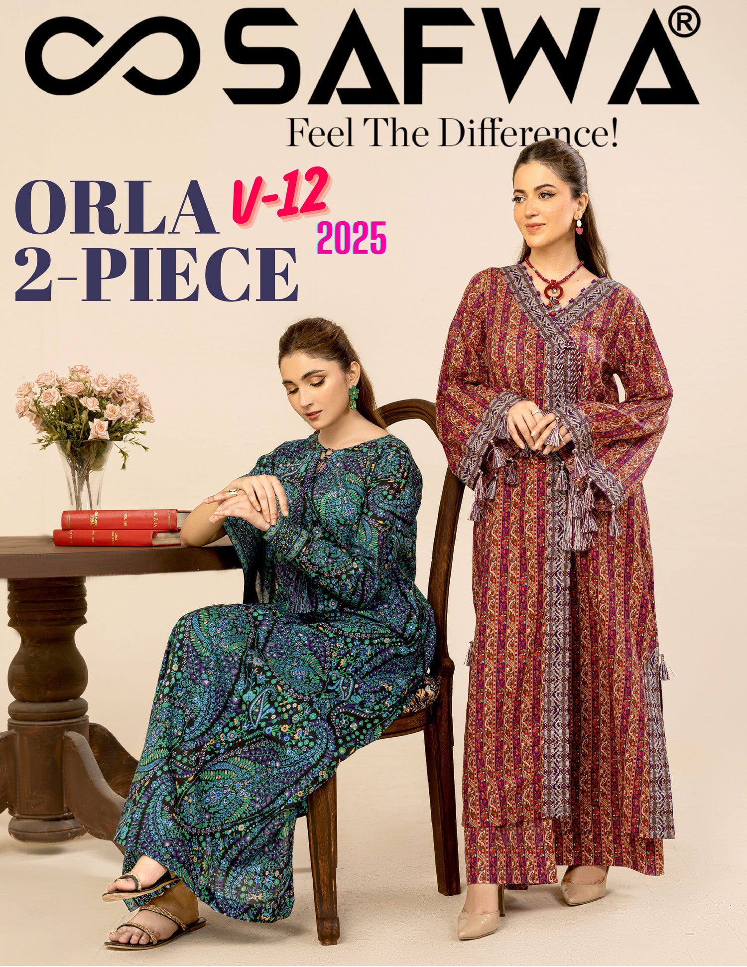 ORLA UNSTITCED 2 PCS PRINTED LAWN COLLECTION VOL 12