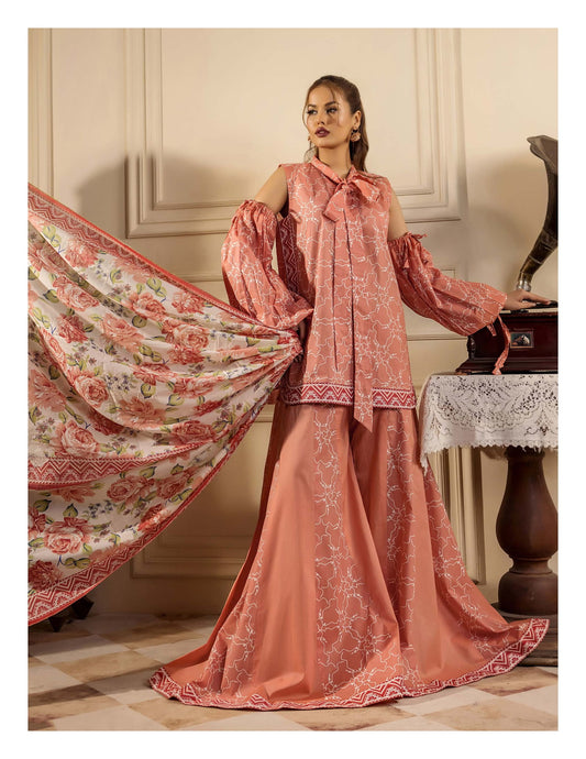 PARAHA UNSTITCHED 3 PIECE PRINTED LAWN COLLECTION VOL-24