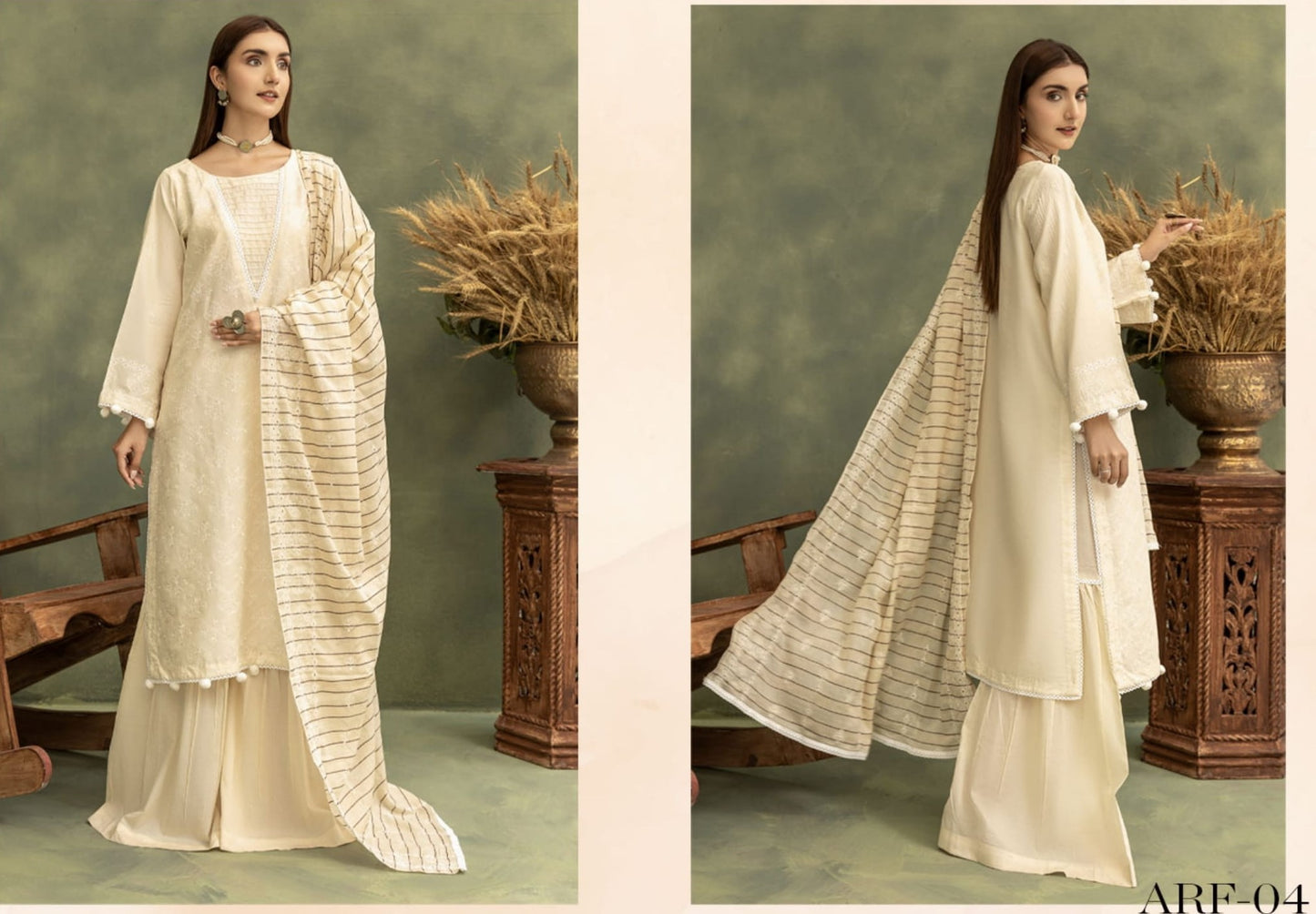ARFA UNSTITCHED 3 PCS EMBROIDERED COLLECTION