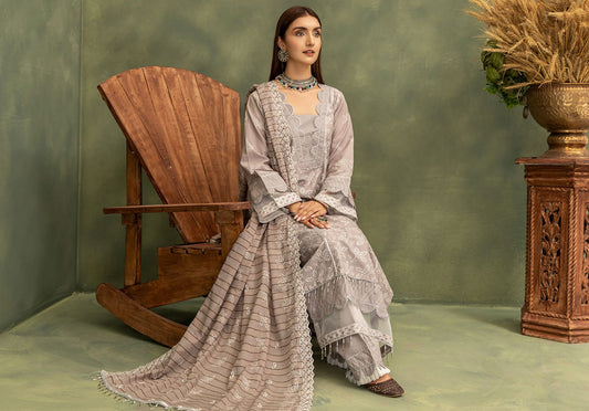 ARFA UNSTITCHED 3 PCS EMBROIDERED COLLECTION