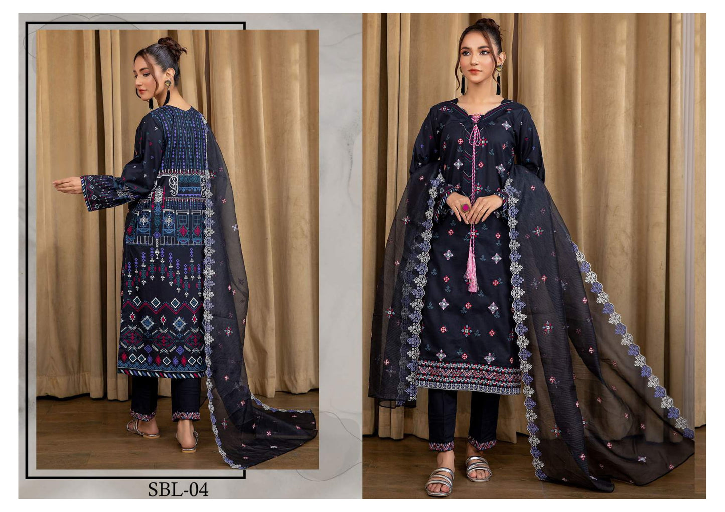 BLISS UNSTITCHED EMBROIDERED 3PCS COLLECTION