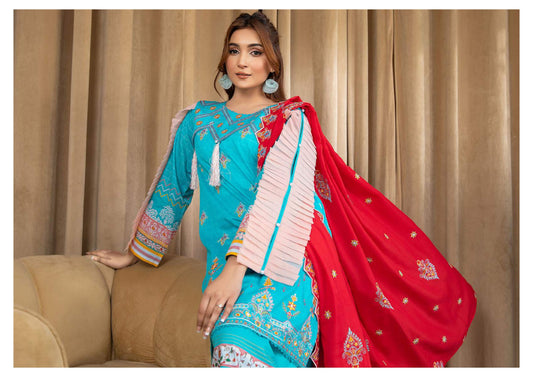 BLISS UNSTITCHED EMBROIDERED 3PCS COLLECTION